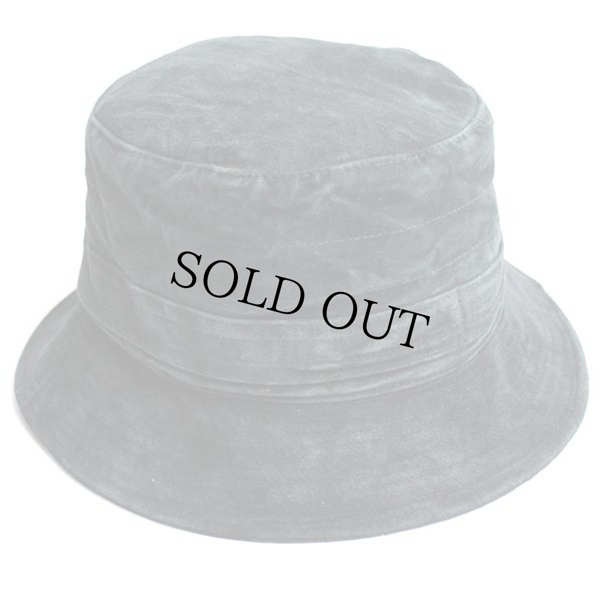 画像1: デッドストック★UNKNOWN スエードレザー バケットハット ブラック M (1)