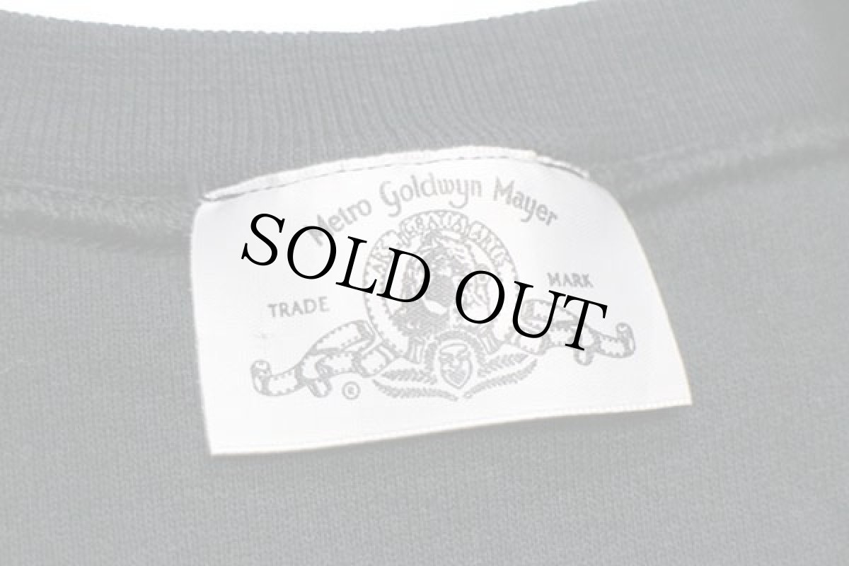 画像4: 90s USA製 Metro goldwyn Mayer ロゴ刺繍 スウェット 黒 L (4)