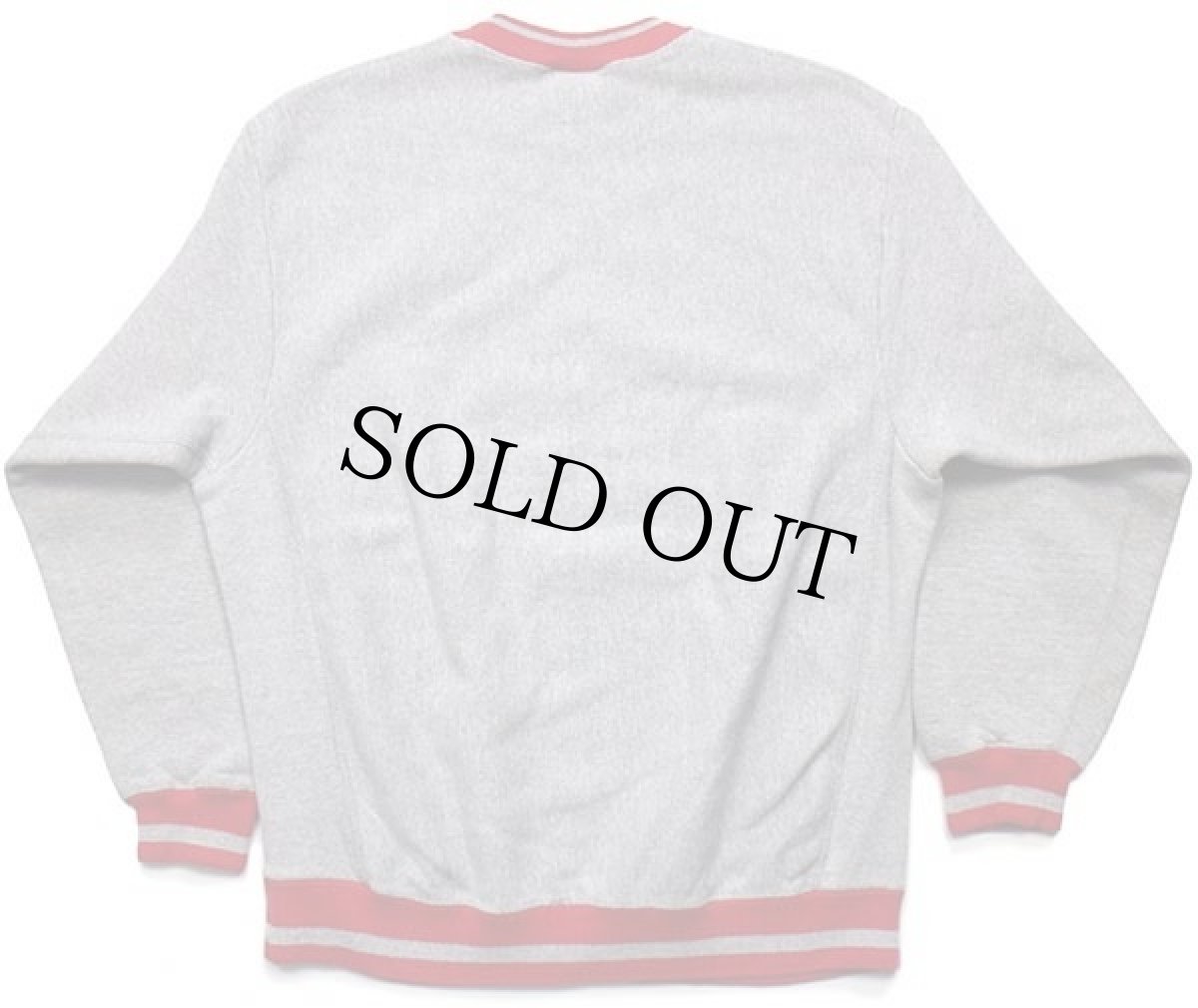 画像2: リサイズ★90s Leeリー エルカミーノ 刺繍 リブライン リバースウィーブ スウェット 杢グレー×赤 (2)