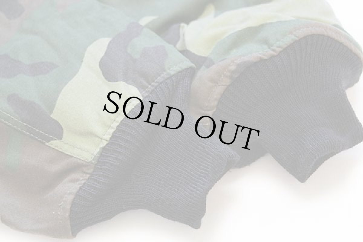 画像9: デッドストック★90s USA製 CORINTH ウッドランドカモ コットン MA-1 フライトジャケット L (9)