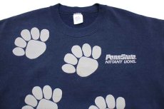 画像3: 90s USA製 PennState NITTANY LIONS 足型 スウェット 紺 XL (3)