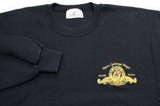 画像3: 90s USA製 Metro goldwyn Mayer ロゴ刺繍 スウェット 黒 L (3)