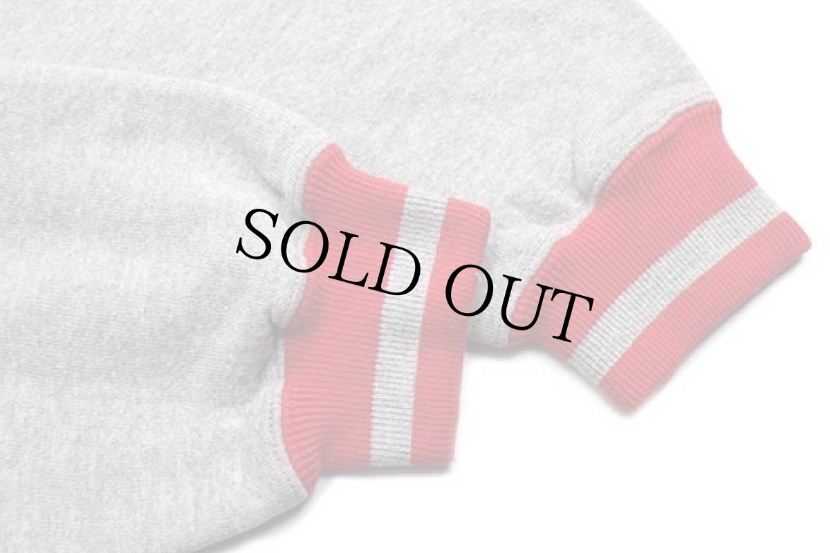 画像5: リサイズ★90s Leeリー エルカミーノ 刺繍 リブライン リバースウィーブ スウェット 杢グレー×赤 (5)