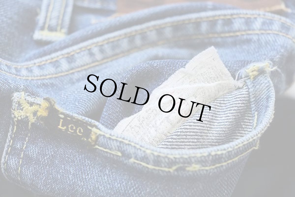 画像8: 60s USA製 Leeリー 101Z サイド黒タグ デニムパンツ w36 (8)