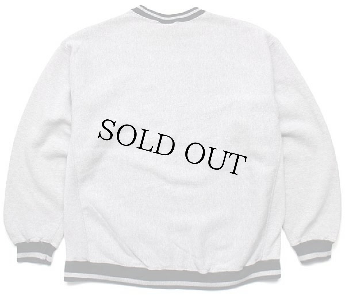 画像2: 90s Leeリー CAPE GOD アンカーマーク リブライン リバースウィーブ スウェット 杢グレー×緑 2X (2)