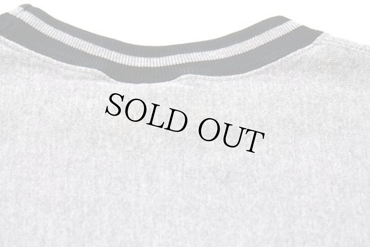 画像6: 90s Leeリー CAPE GOD アンカーマーク リブライン リバースウィーブ スウェット 杢グレー×緑 2X (6)