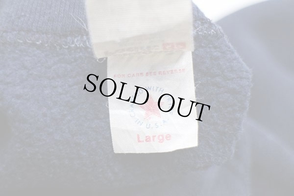 画像5: 80s USA製 Collegiate Pacific BRADLEY UNIVERSITY ひび割れプリント スウェット 紺 L (5)