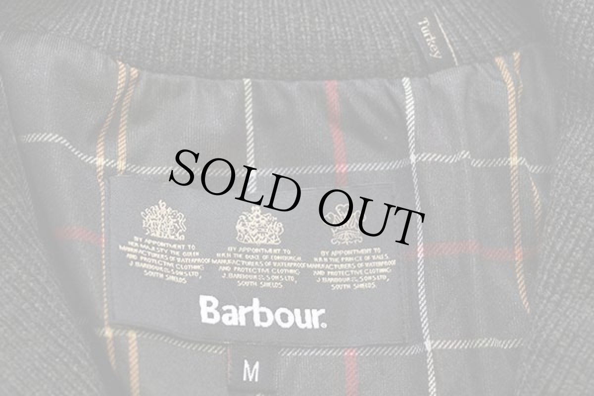 画像4: トルコ製 Barbourバブアー STORM ハイネック ハーフジップ ショルダー＆エルボーパッチ メリノウールニット セーター オリーブ M (4)