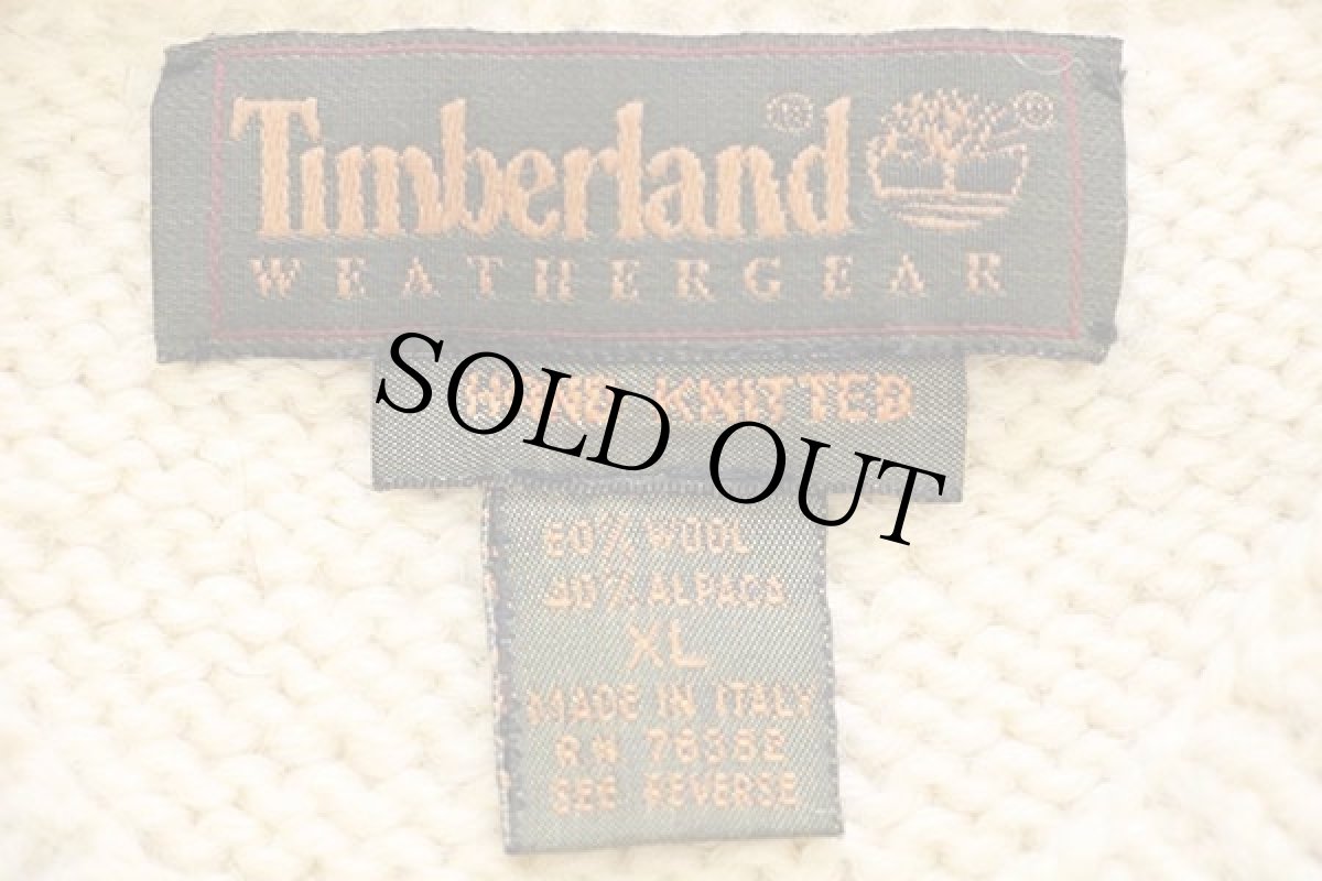 画像4: 90s イタリア製 Timberlandティンバーランド 丸ヨーク ノルディック柄 ウール×アルパカ ハンドニット セーター XL (4)