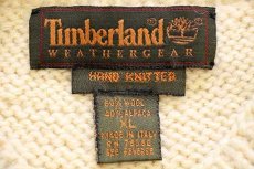 画像4: 90s イタリア製 Timberlandティンバーランド 丸ヨーク ノルディック柄 ウール×アルパカ ハンドニット セーター XL (4)