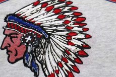 画像4: 90s USA製 MILLARD SOUTH Indians インディアンヘッド刺繍 スウェット 杢ライトグレー L (4)