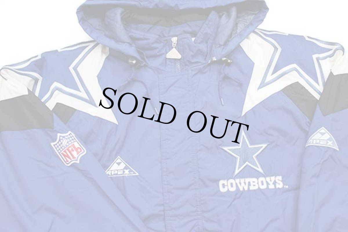 画像3: 90s PRO LINE APEX ONE NFL DALLAS COWBOYS 刺繍&パッチ付き 中綿入り ナイロンパーカー XL (3)