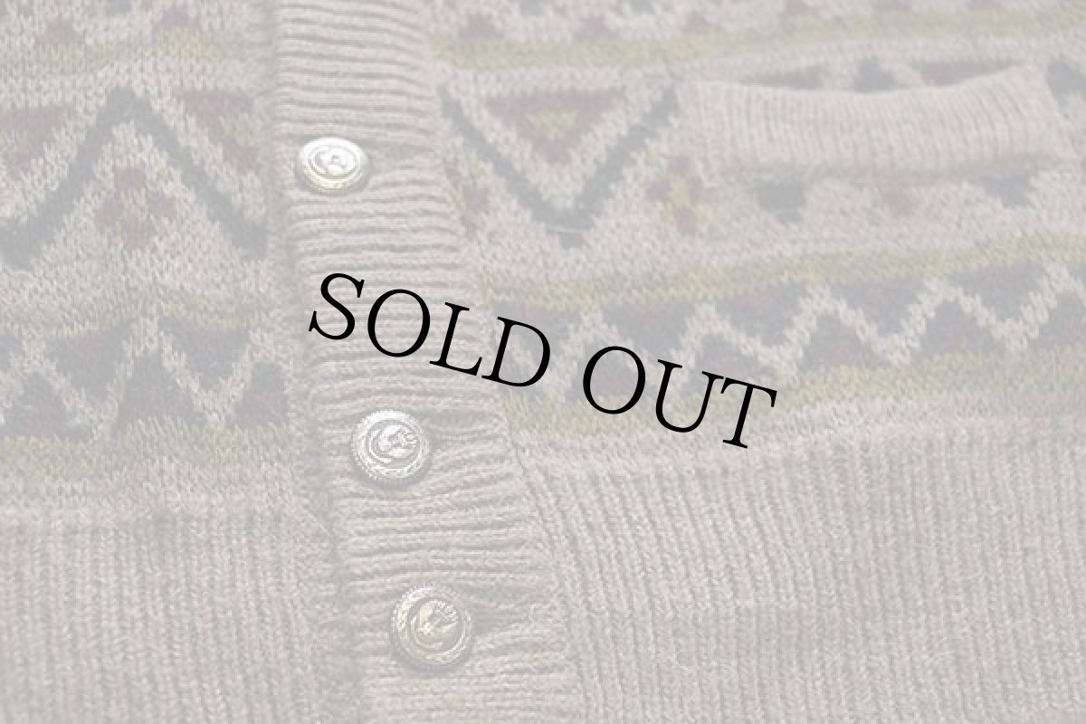 画像5: 90s イタリア製 WARM LINE ネイティブ柄 アルパカ×ウール×アクリルニット カーディガン (5)