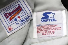 画像4: 90s USA製 STARTERスターター MLB COLORADO ROCKIES パッチ付き ツートン アシンメトリー 中綿入り ナイロンスタジャン XL (4)