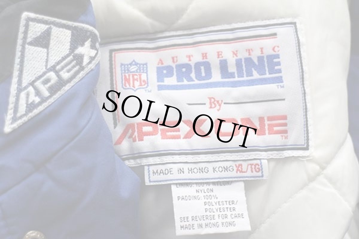 画像4: 90s PRO LINE APEX ONE NFL DALLAS COWBOYS 刺繍&パッチ付き 中綿入り ナイロンパーカー XL (4)