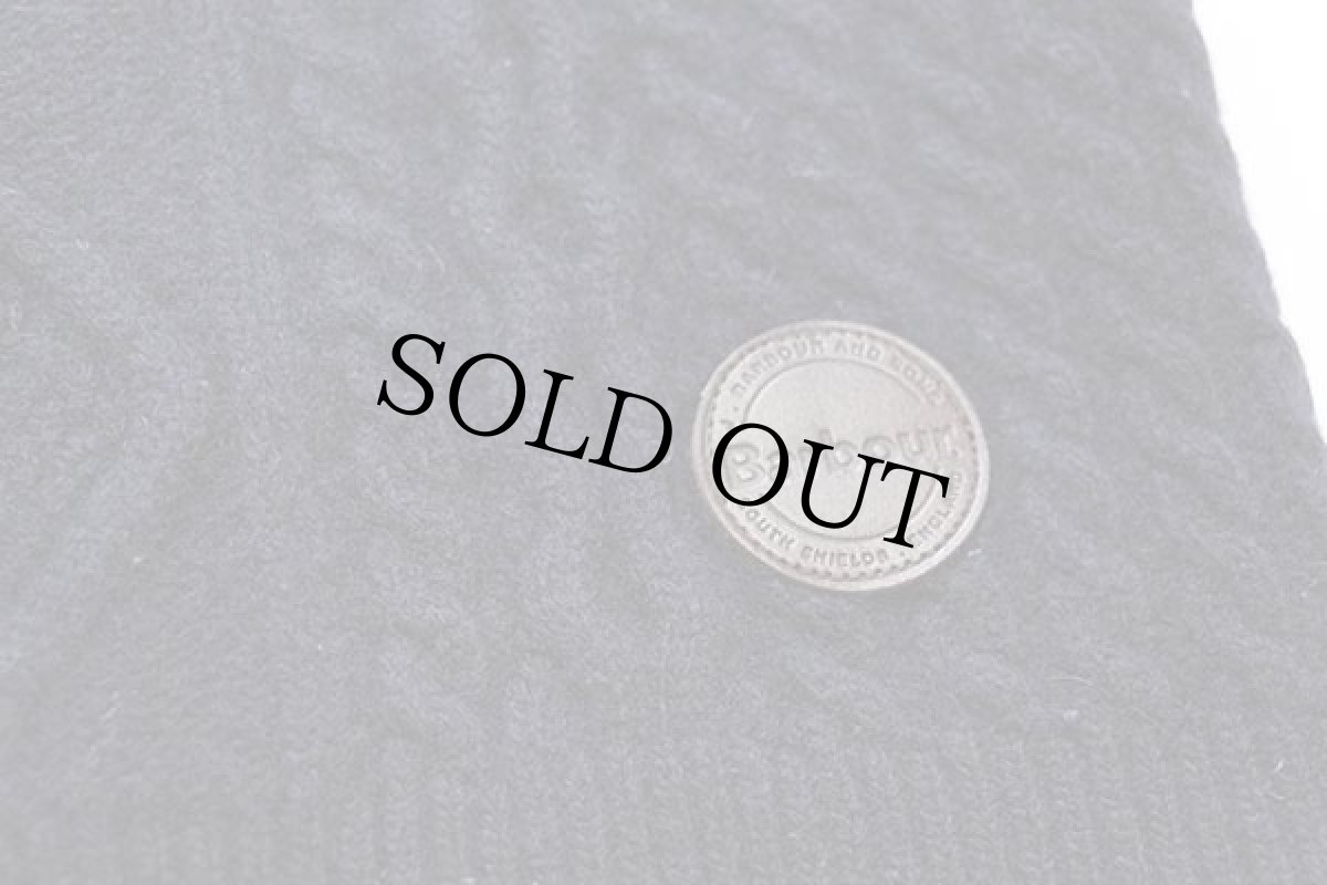 画像5: Barbourバブアー KIRKHAM CABLE BUTTON ハイネック ケーブル編み ラムウールニット カーディガン 紺 XL (5)