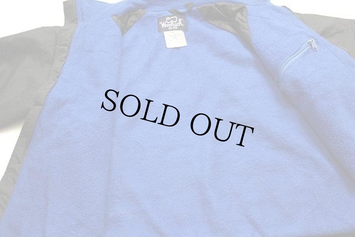 画像5: 80s USA製 Woolrichウールリッチ フリースライナー ナイロンジャケット 黒 L (5)