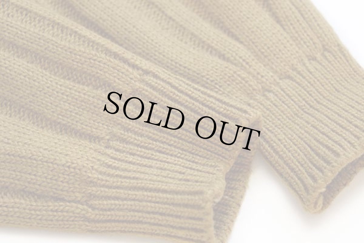 画像6: 90s イタリア製 Erredi ケーブル編み アクリル×ウールニット カーディガン マスタード M (6)