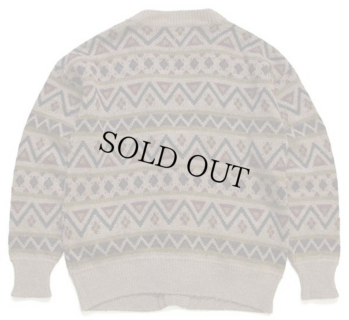 画像2: 90s イタリア製 WARM LINE ネイティブ柄 アルパカ×ウール×アクリルニット カーディガン (2)