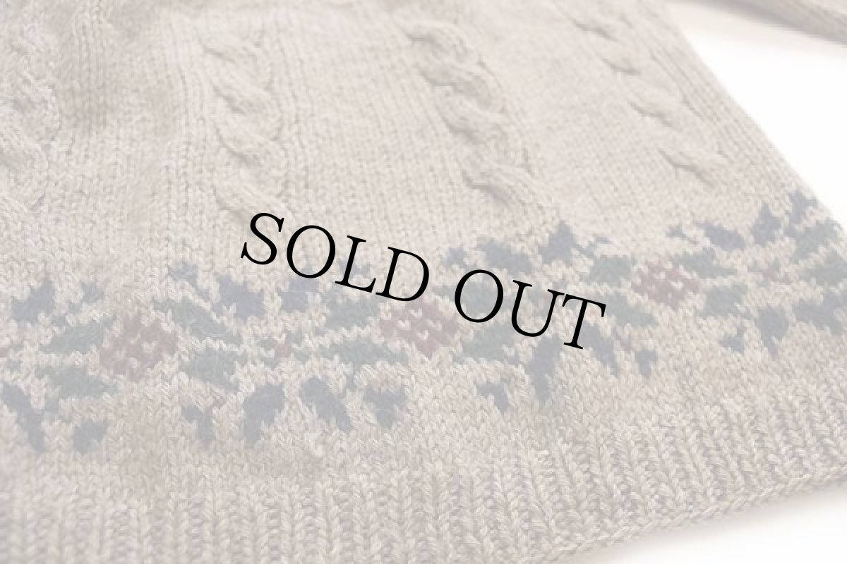 画像5: 90s イタリア製 Timberlandティンバーランド 丸ヨーク ノルディック柄 ウール×アルパカ ハンドニット セーター XL (5)