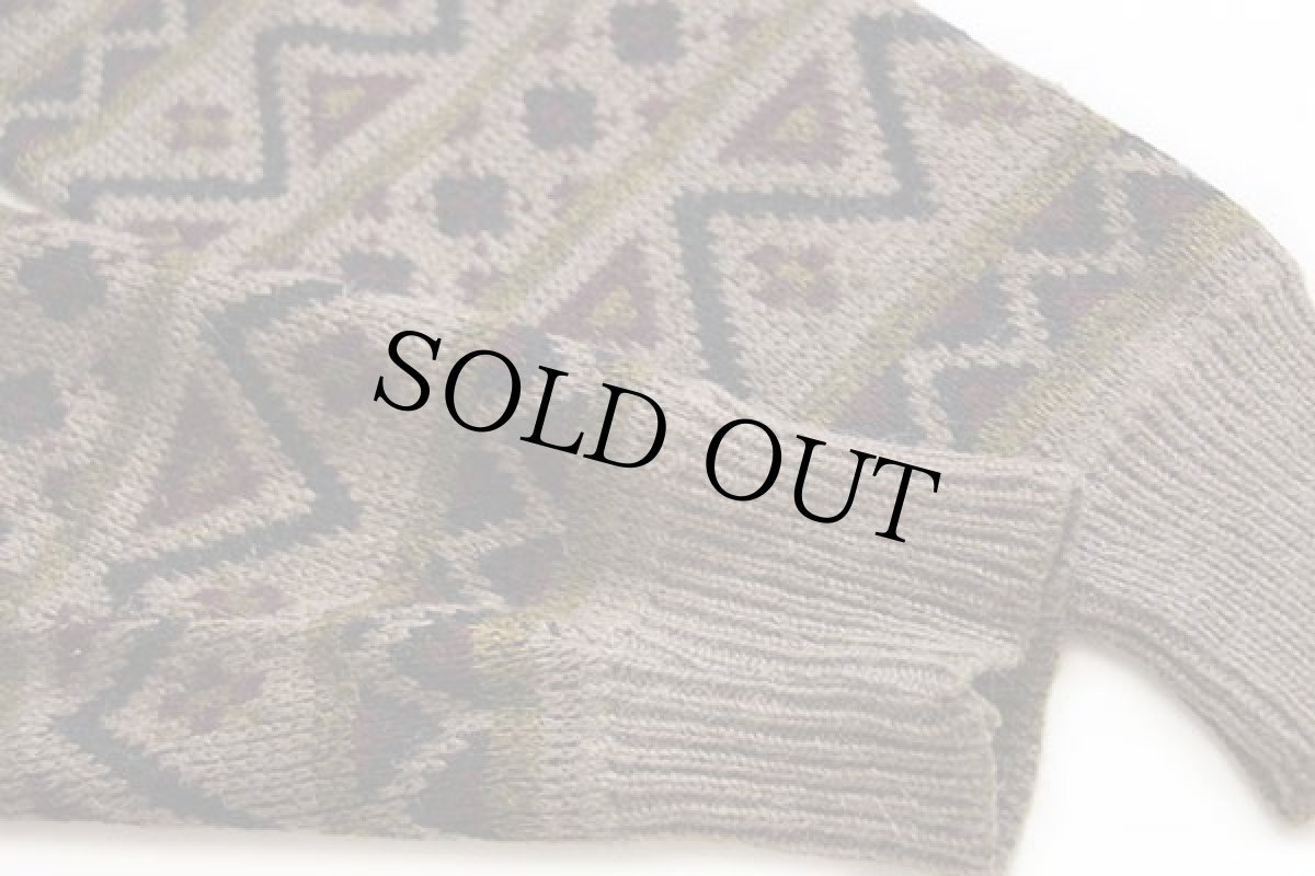 画像6: 90s イタリア製 WARM LINE ネイティブ柄 アルパカ×ウール×アクリルニット カーディガン (6)