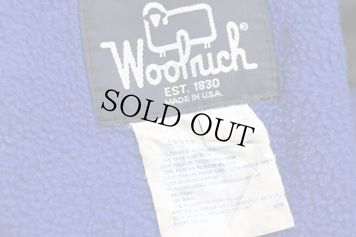 画像4: 80s USA製 Woolrichウールリッチ フリースライナー ナイロンジャケット 黒 L (4)