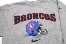 画像3: 90s USA製 NIKEナイキ NFL DENVER BRONCOS アメフト スウェット 杢グレー M (3)