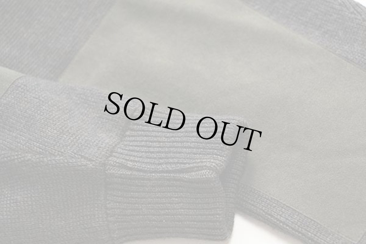 画像7: トルコ製 Barbourバブアー STORM ハイネック ハーフジップ ショルダー＆エルボーパッチ メリノウールニット セーター オリーブ M (7)