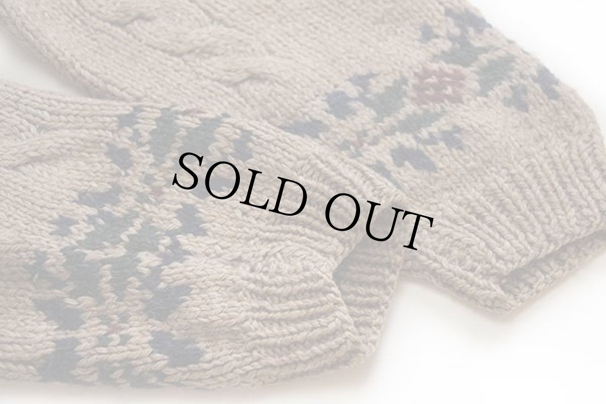 画像6: 90s イタリア製 Timberlandティンバーランド 丸ヨーク ノルディック柄 ウール×アルパカ ハンドニット セーター XL (6)