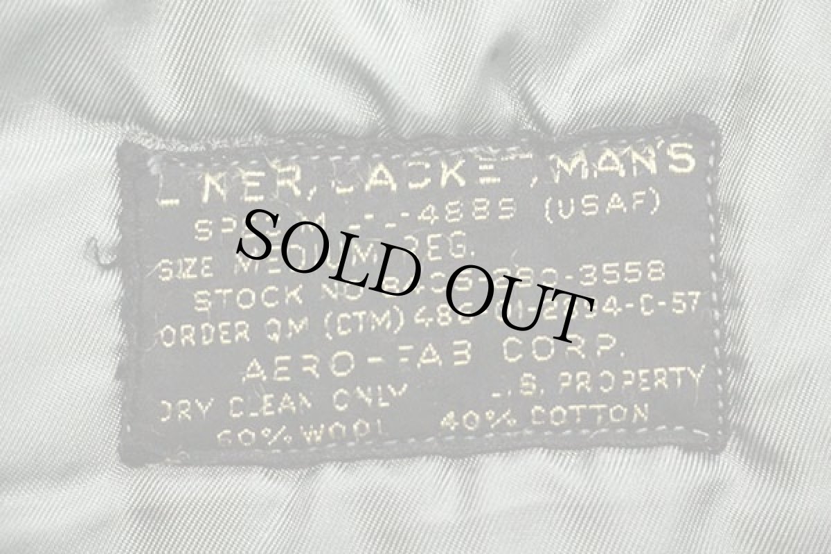 画像7: 50s 米軍 USAF ウールパイル ライナージャケット ボロ セージグリーン M-R (7)