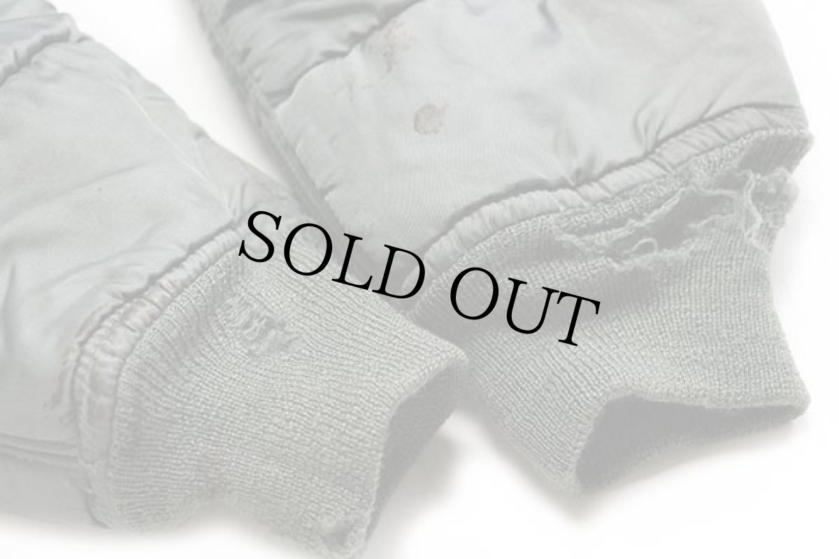 画像6: 50s 米軍 USAF ウールパイル ライナージャケット ボロ セージグリーン M-R (6)