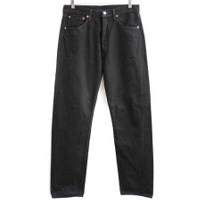 画像2: 90s ハンガリー製 Levi'sリーバイス 501 ブラック デニムパンツ 後染め w33 L34★SDP1525 ユーロ (2)