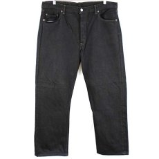 画像2: 90s フランス製 Levi'sリーバイス 501 ブラック デニムパンツ 後染め w36★SDP1482 ユーロ (2)