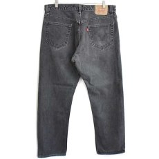 画像3: 00s USA製 Levi'sリーバイス 505 スパイダー ハンドペイント ブラック デニムパンツ w36 L30★SDP1612  (3)