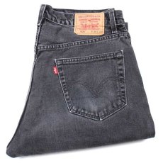 画像1: 00s USA製 Levi'sリーバイス 505 スパイダー ハンドペイント ブラック デニムパンツ w36 L30★SDP1612  (1)