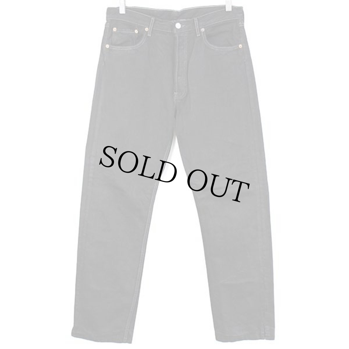 画像2: 90s フランス製 Levi'sリーバイス 501 ブラック デニムパンツ 後染め w33★SDP1456 ユーロ (2)