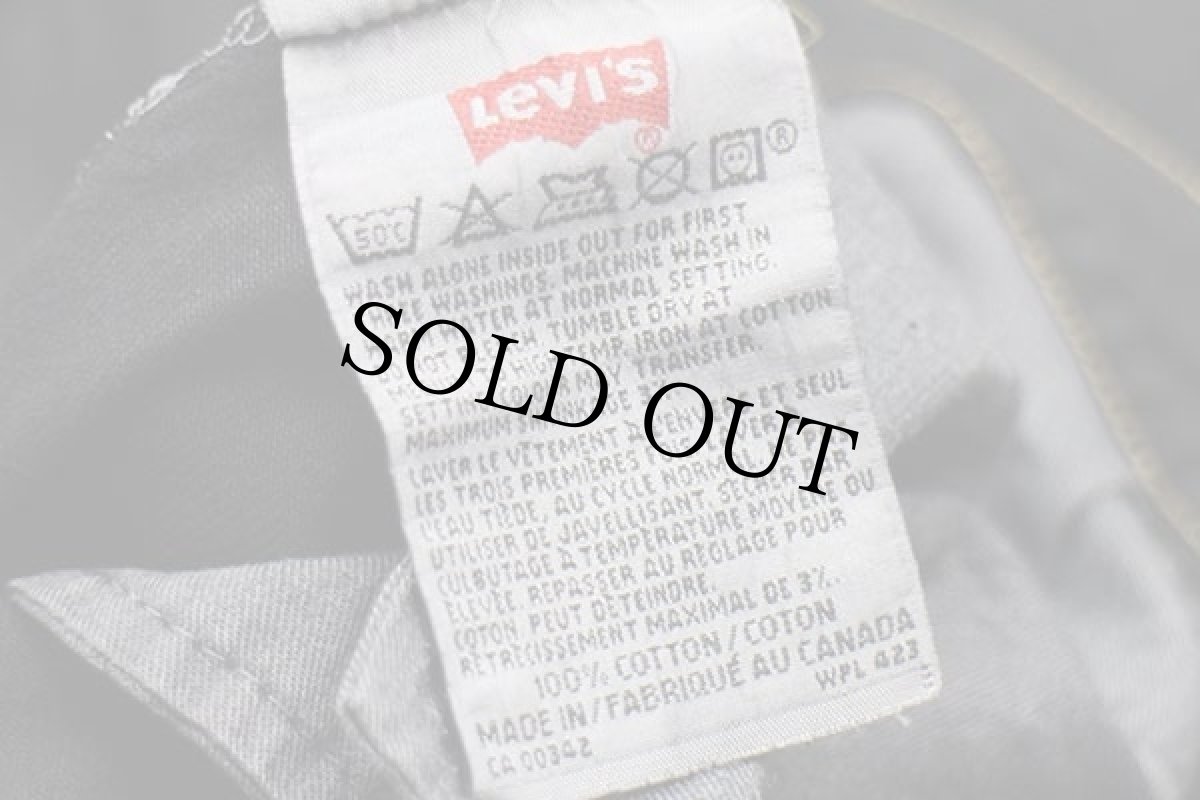 画像6: 90s カナダ製 Levi'sリーバイス 501 ブラック デニムパンツ 後染め w33★SDP1481 (6)