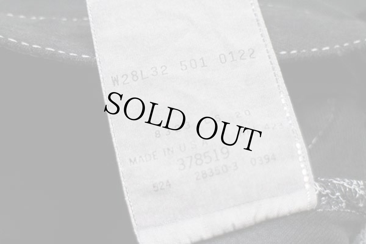 画像6: 90s USA製 Levi'sリーバイス 501 ブラック デニムパンツ 後染め w28★SDP1460 (6)