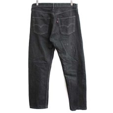 画像3: 90s フランス製 Levi'sリーバイス 501 ブラック デニムパンツ 後染め w33★SDP1494 ユーロ (3)