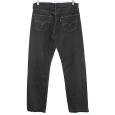 画像3: 90s フランス製 Levi'sリーバイス 501 ブラック デニムパンツ 後染め w33★SDP1456 ユーロ (3)