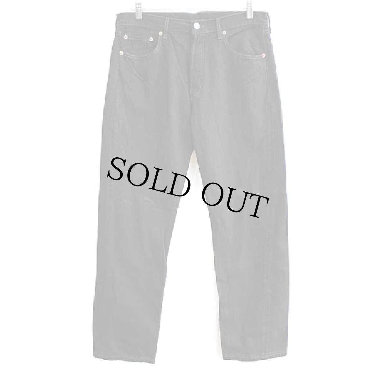 画像2: 90s ベルギー製 Levi'sリーバイス 501 ブラック デニムパンツ 後染め w33★SDP1516 ユーロ (2)