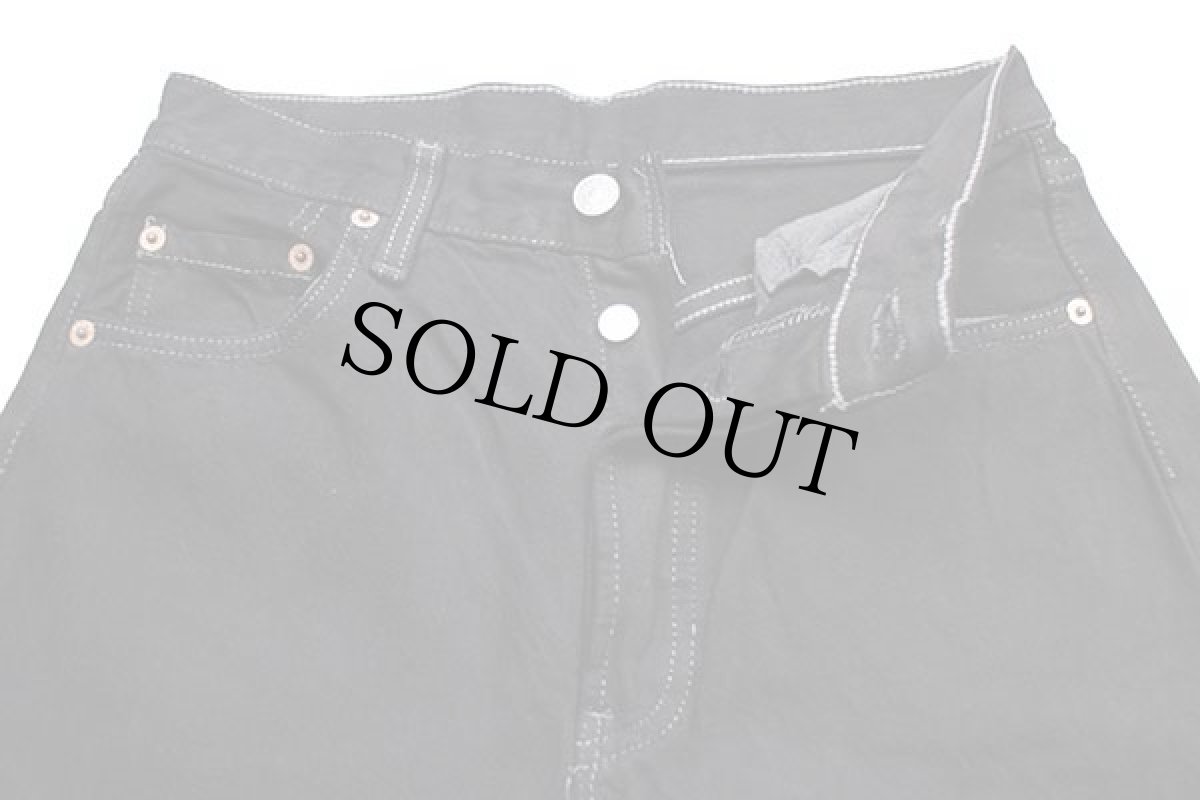 画像4: 90s USA製 Levi'sリーバイス 501 ブラック デニムパンツ 後染め w28★SDP1460 (4)