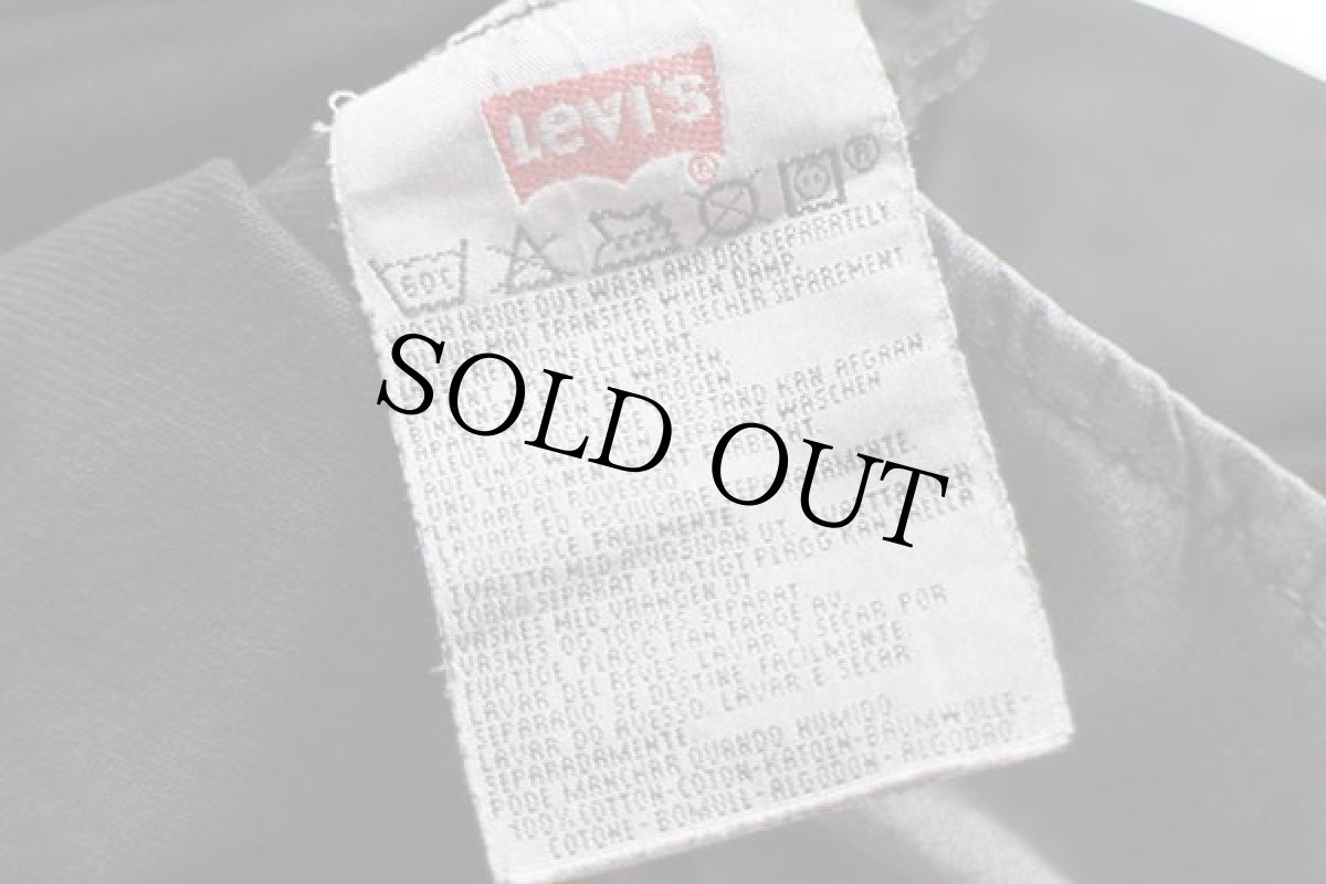 画像6: 90s フランス製 Levi'sリーバイス 501 ブラック デニムパンツ 後染め w33★SDP1456 ユーロ (6)