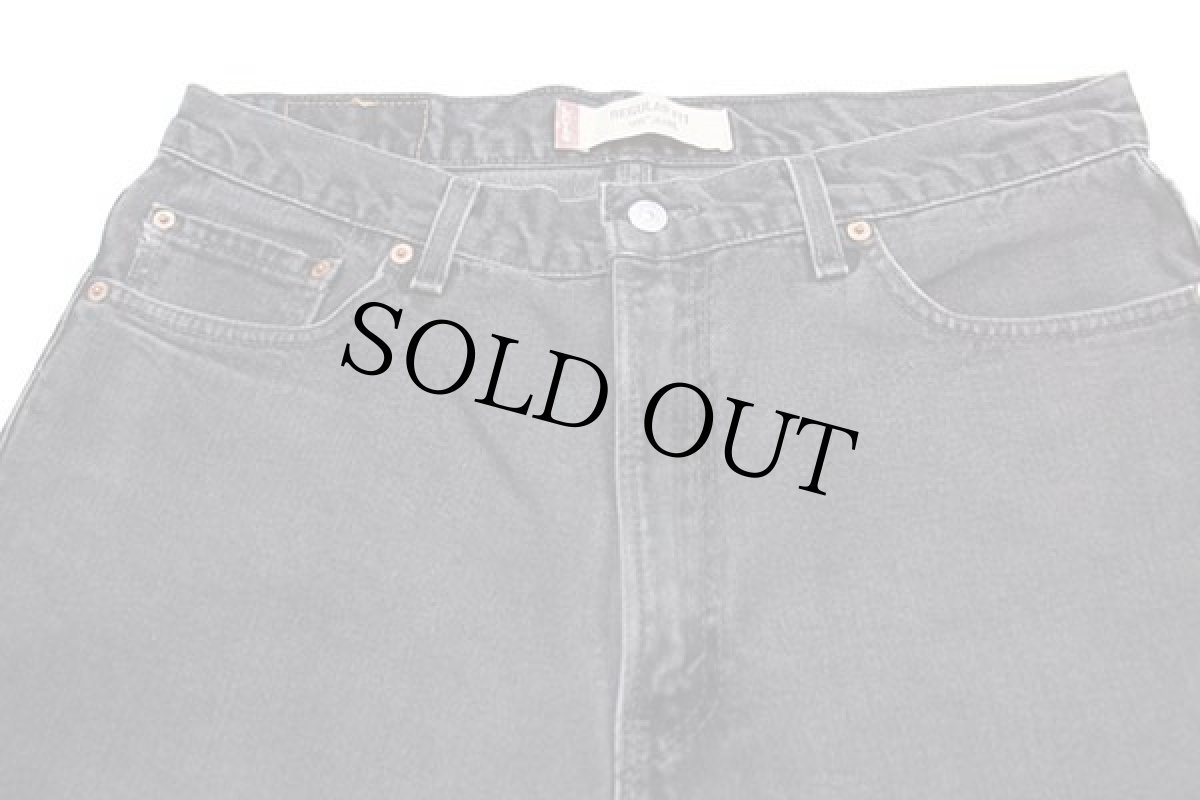 画像4: 00s USA製 Levi'sリーバイス 505 スパイダー ハンドペイント ブラック デニムパンツ w36 L30★SDP1612  (4)