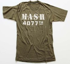 画像2: 80s MASHマッシュ 4077 Tシャツ オリーブ (2)