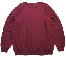 画像2: 80s USA製 Leeリー 無地 スウェット バーガンディ XL★ブランク (2)