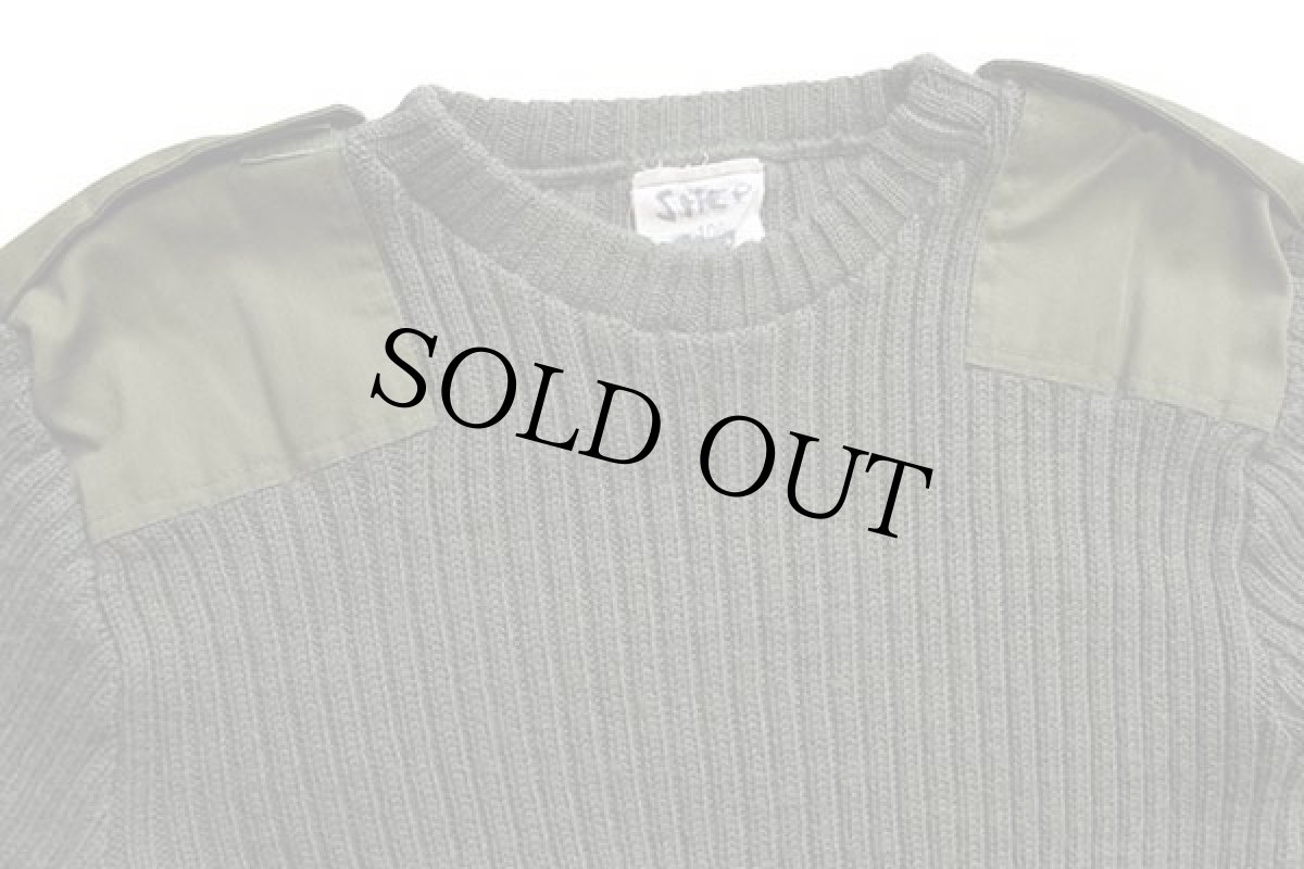 画像3: 80s イギリス軍 BRITISH ARMY ラウンドネック ヘビー ウールニット コマンドセーター オリーブ 106★B (3)