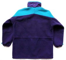 画像2: 90s USA製 Columbiaコロンビア ツートン 切り替え ライナー フリースジャケット 紫×青 W-S (2)