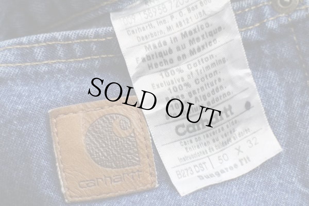 画像6: 00s メキシコ製 carharttカーハート デニム ダブルニー ペインターパンツ W50★超特大 (6)