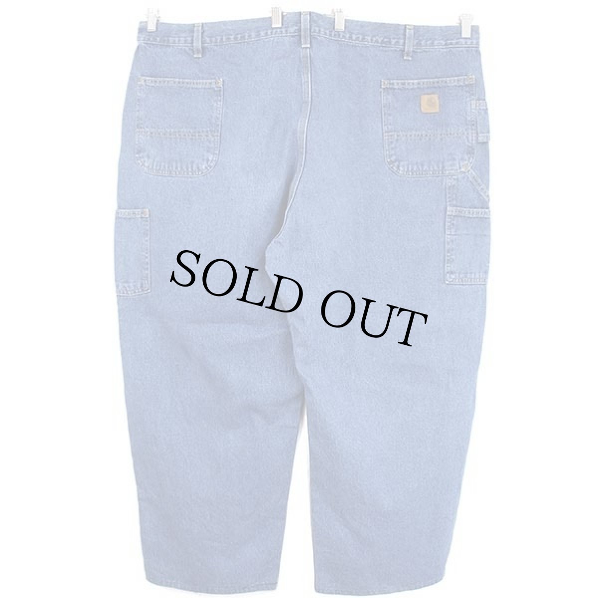 画像3: 00s メキシコ製 carharttカーハート デニム ダブルニー ペインターパンツ W50★超特大 (3)